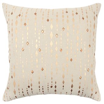 Rizzy Home Gold Stripe Transitional Throw Pillow