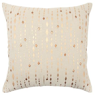Rizzy Home Gold Stripe Transitional Throw Pillow