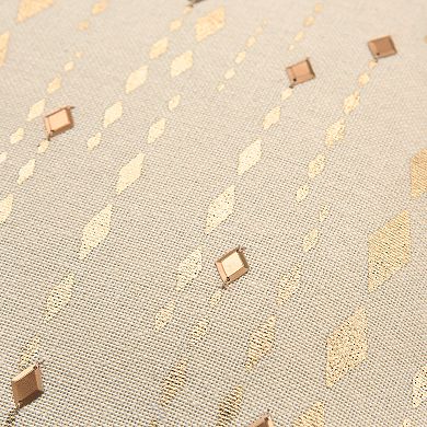 Rizzy Home Gold Stripe Transitional Throw Pillow