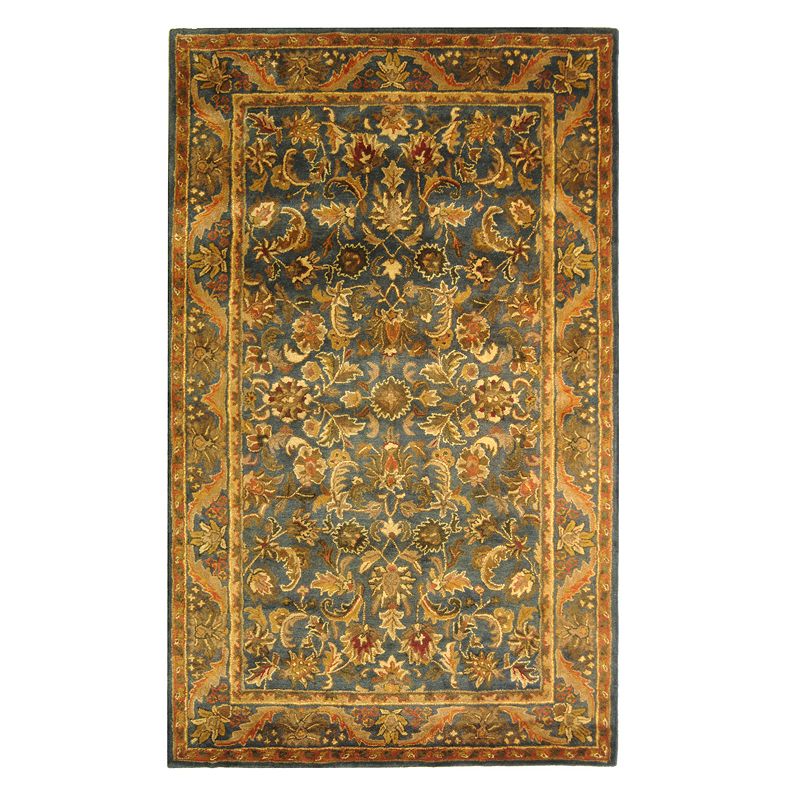 Safavieh Antiquity Jackie Framed Floral Wool Rug, Blue, 6X9 Ft