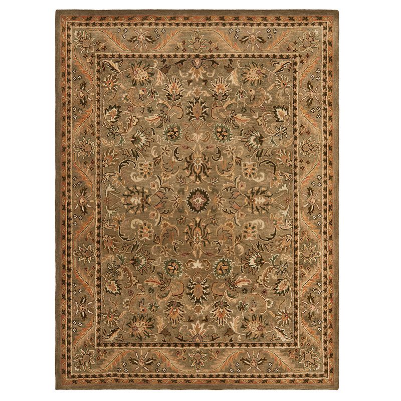 Safavieh Antiquity Jackie Framed Floral Wool Rug, Green, 4X6 Ft