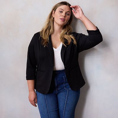 Plus Size LC Lauren Conrad Fitted Blazer