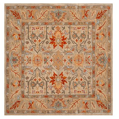 Safavieh Antiquity Amber Framed Floral Wool Rug