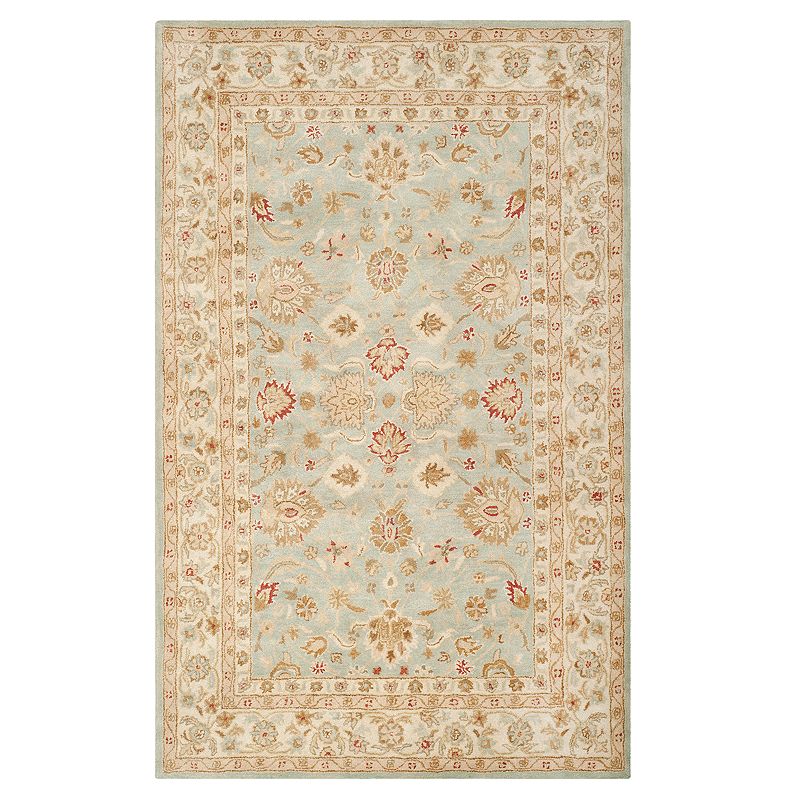 Safavieh Antiquity Dorrie Framed Floral Wool Rug, Blue, 4X6 Ft