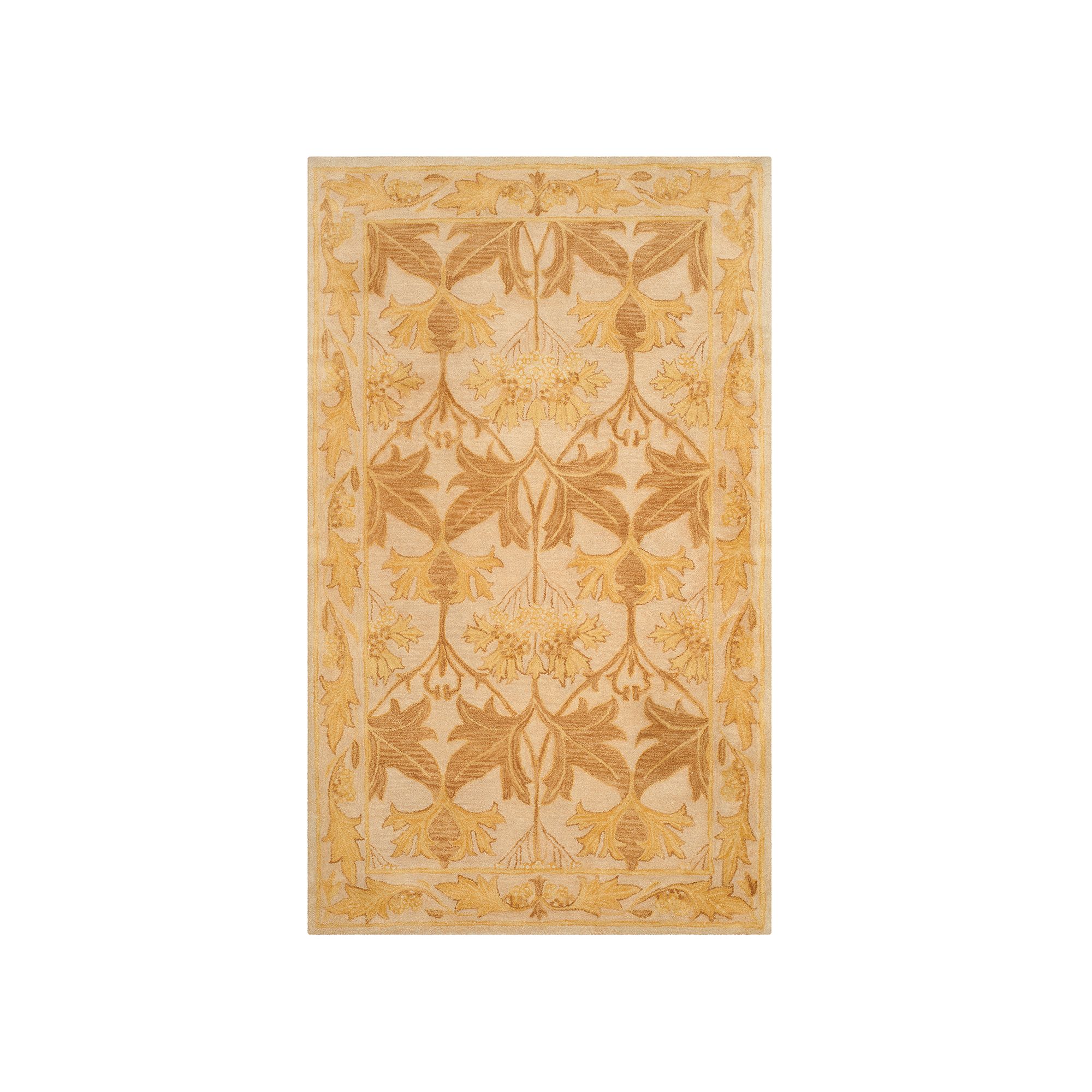 Safavieh Antiquity Kallie Framed Floral Wool Rug, Beige Gold