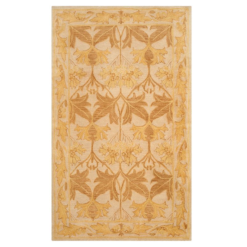 Safavieh Antiquity Kallie Framed Floral Wool Rug, Beig/Green, 4X6 Ft