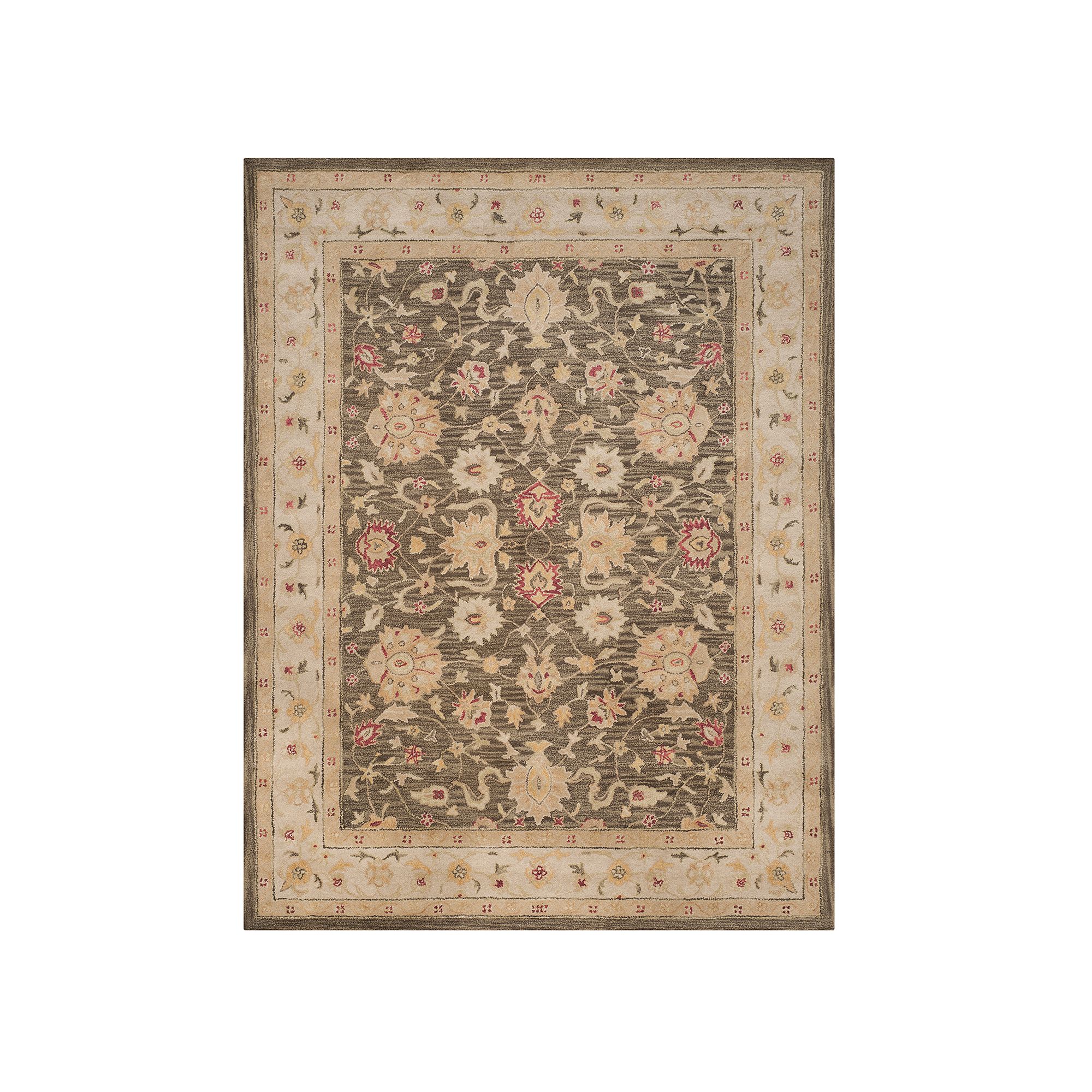 Safavieh Antiquity Marilyn Framed Floral Wool Rug, Olive Gray Beige