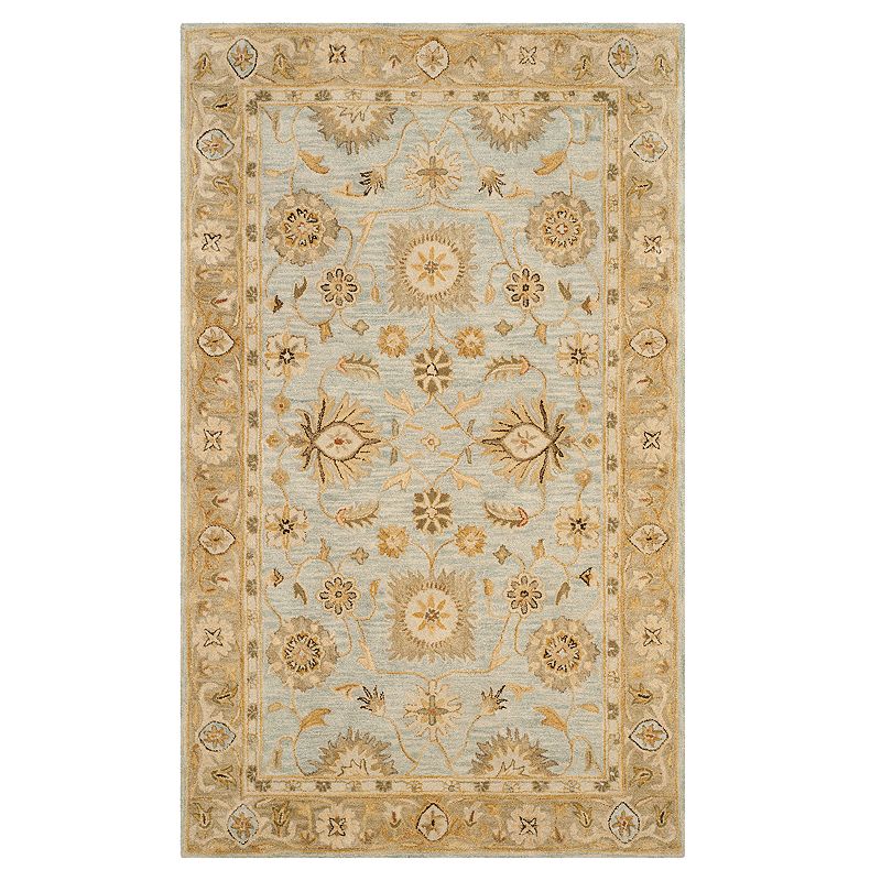 Safavieh Antiquity Kylie Framed Floral Wool Rug, Blue, 4X6 Ft