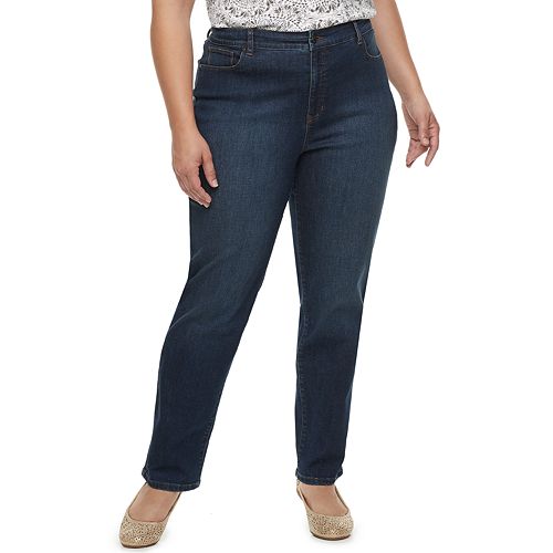 Plus Size Croft & Barrow® Classic Tummy Control Straight-Leg Jeans