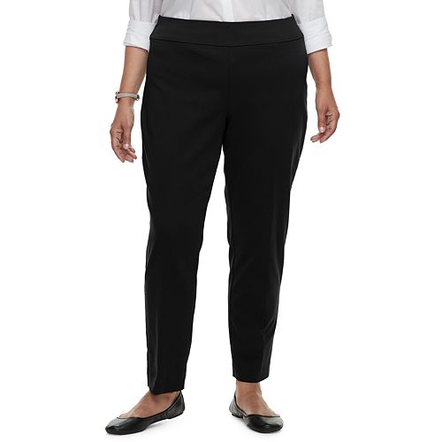 black stretch pants plus size