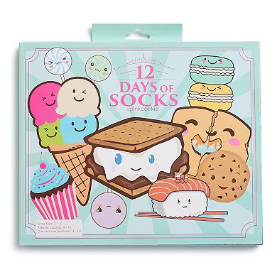 Girls 4-16 Pink Cookie 12 Days of Socks Advent Calendar