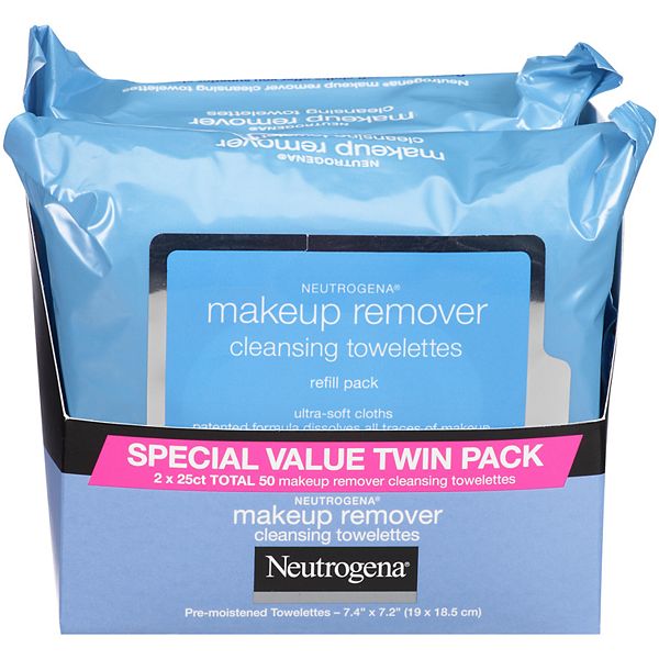 Med andre ord Effektiv Meningsfuld Neutrogena 2-Pack Makeup Remover Cleansing Towelettes & Face Wipes
