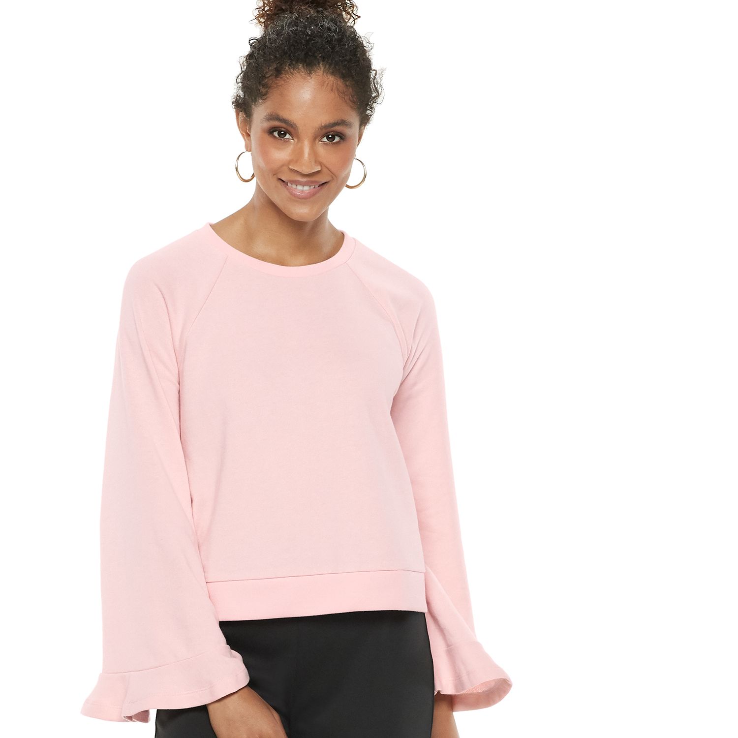 bell sleeve sweatshirt