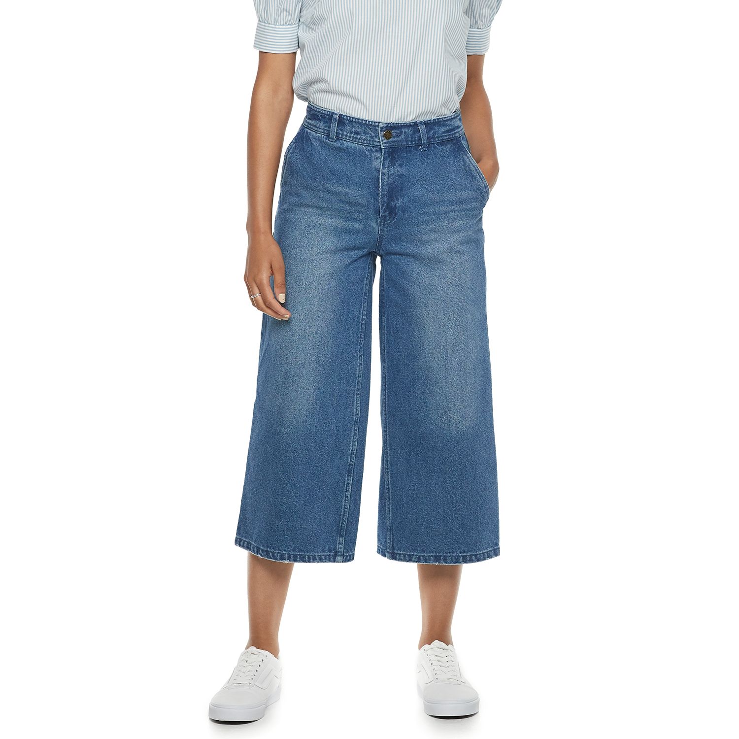 women's flare cropped jeans
