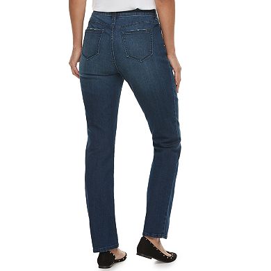 Women's Jennifer Lopez MidRise Straight-Leg Jeans