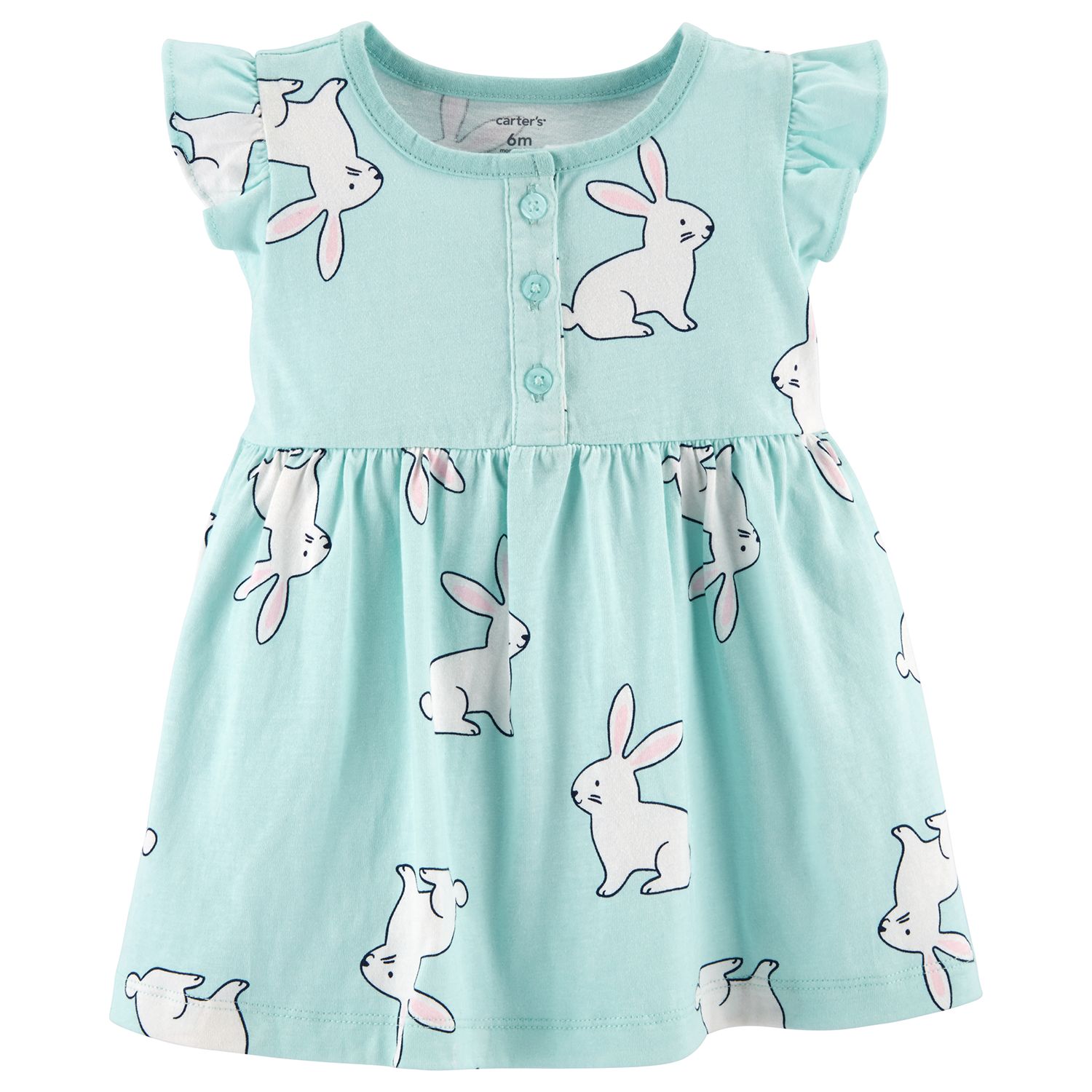 carters pink bunny dress