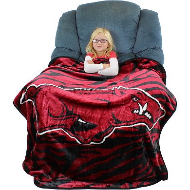NCAA Arkansas Razorbacks Soft Raschel Throw Blanket
