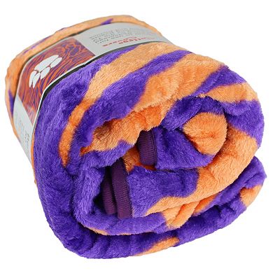 NCAA Clemson Tigers Soft Raschel Throw Blanket