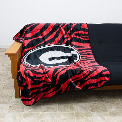 NCAA Georgia Bulldogs Soft Raschel Throw Blanket