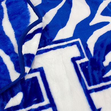 NCAA Kentucky Wildcats Soft Raschel Throw Blanket