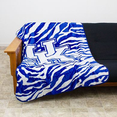 NCAA Kentucky Wildcats Soft Raschel Throw Blanket