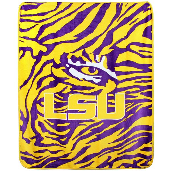 Lsu Tigers Soft Raschel Throw Blanket