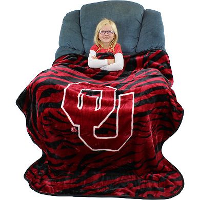 NCAA Oklahoma Sooners Soft Raschel Throw Blanket