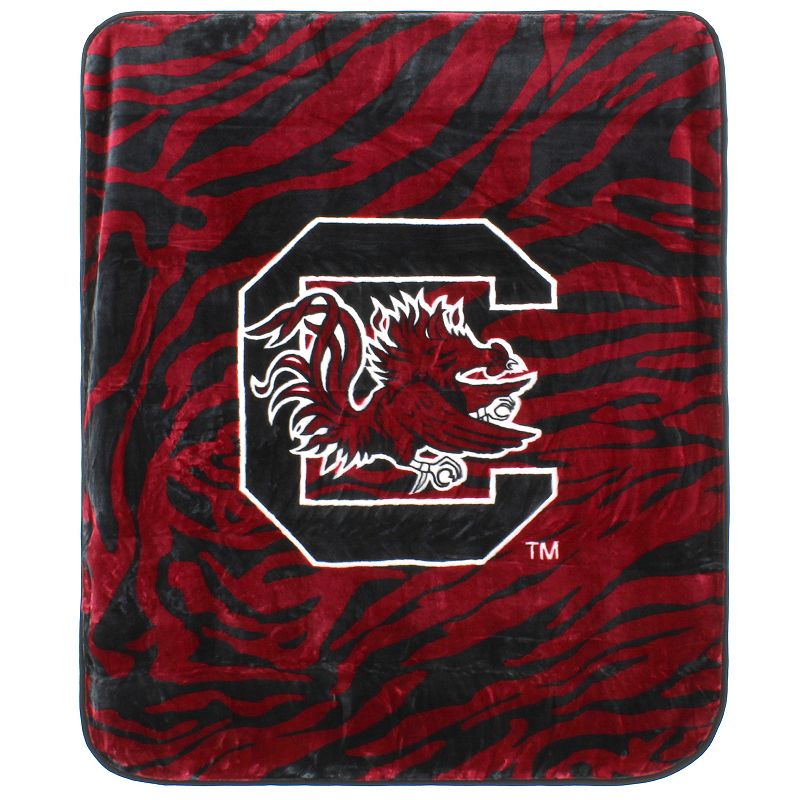 College Covers Everything Comfy South Carolina Gamecocks Soft Raschel Throw Blanket  60  x 50
