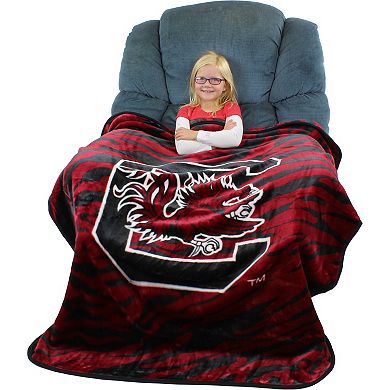NCAA South Carolina Gamecocks Soft Raschel Throw Blanket