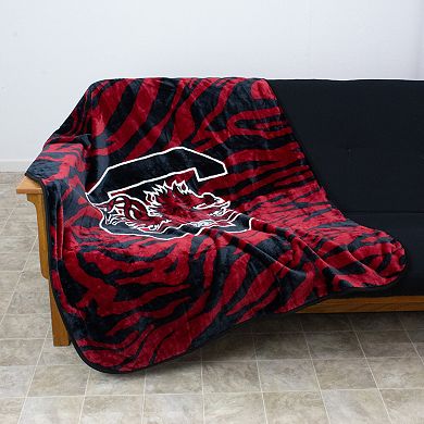 NCAA South Carolina Gamecocks Soft Raschel Throw Blanket
