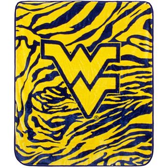 NCAA West Virginia Mountaineers Soft Raschel Throw Blanket