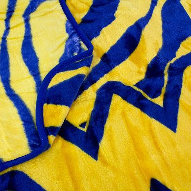 NCAA West Virginia Mountaineers Soft Raschel Throw Blanket
