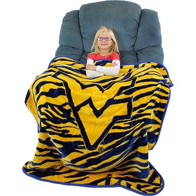 NCAA West Virginia Mountaineers Soft Raschel Throw Blanket