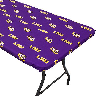 NCAA LSU Tigers Tailgate Fitted Tablecloth, 72" x 30"