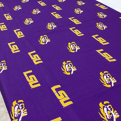 NCAA LSU Tigers Tailgate Fitted Tablecloth, 72