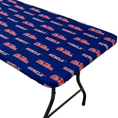 NCAA Ole Miss Rebels Tailgate Fitted Tablecloth, 72" x 30"