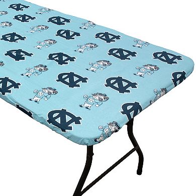 NCAA North Carolina Tar Heels Tailgate Fitted Tablecloth, 72" x 30"