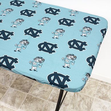 NCAA North Carolina Tar Heels Tailgate Fitted Tablecloth, 72" x 30"