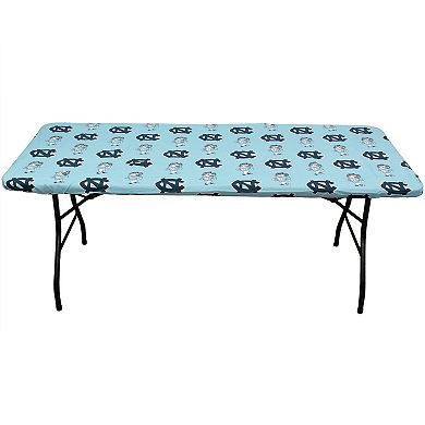 NCAA North Carolina Tar Heels Tailgate Fitted Tablecloth, 72" x 30"