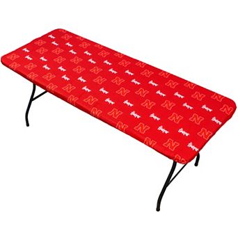 NCAA Nebraska Cornhuskers Tailgate Fitted Tablecloth, 72" x 30"