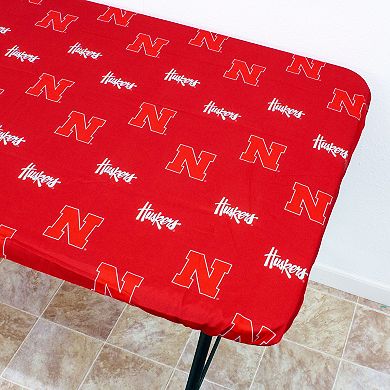 NCAA Nebraska Cornhuskers Tailgate Fitted Tablecloth, 72" x 30"