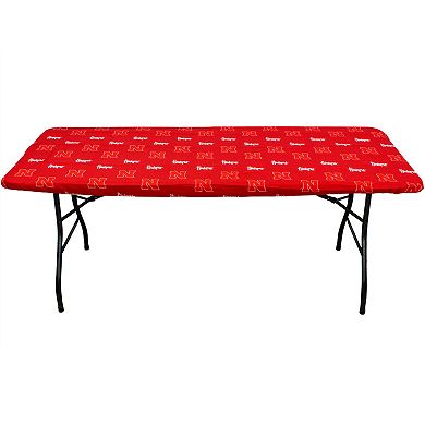 NCAA Nebraska Cornhuskers Tailgate Fitted Tablecloth, 72" x 30"