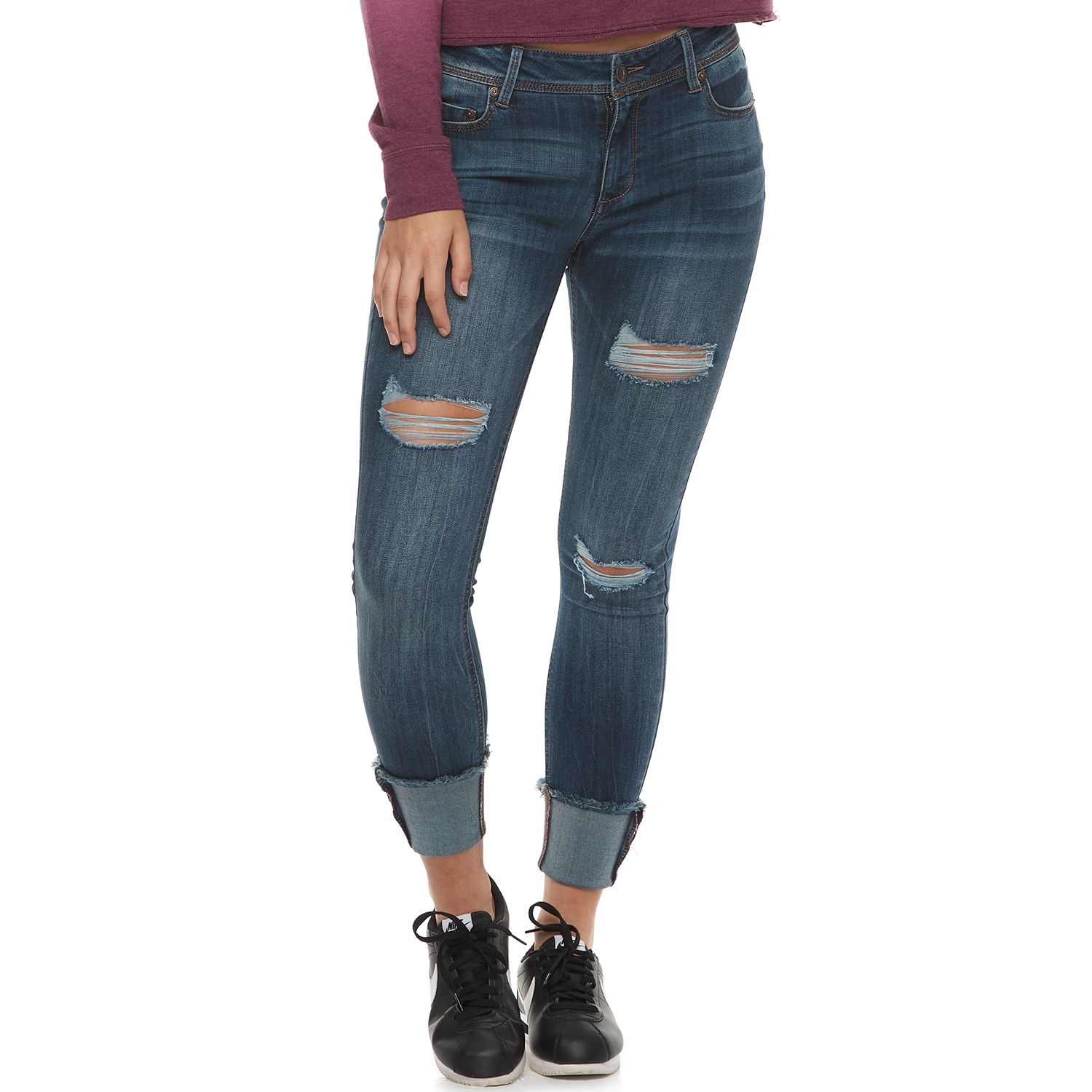 almost famous mid rise jeans