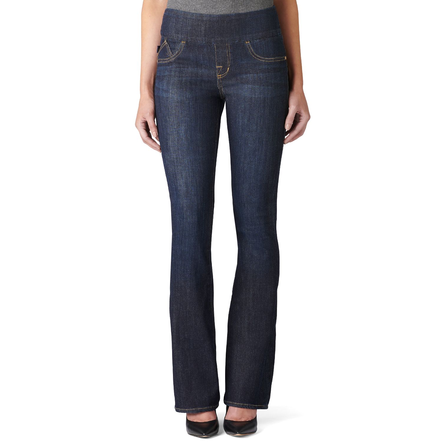 pull on stretch bootcut jeans