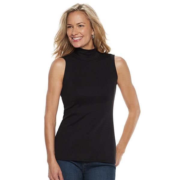 Women's Croft & Barrow® Mockneck Sleeveless Top