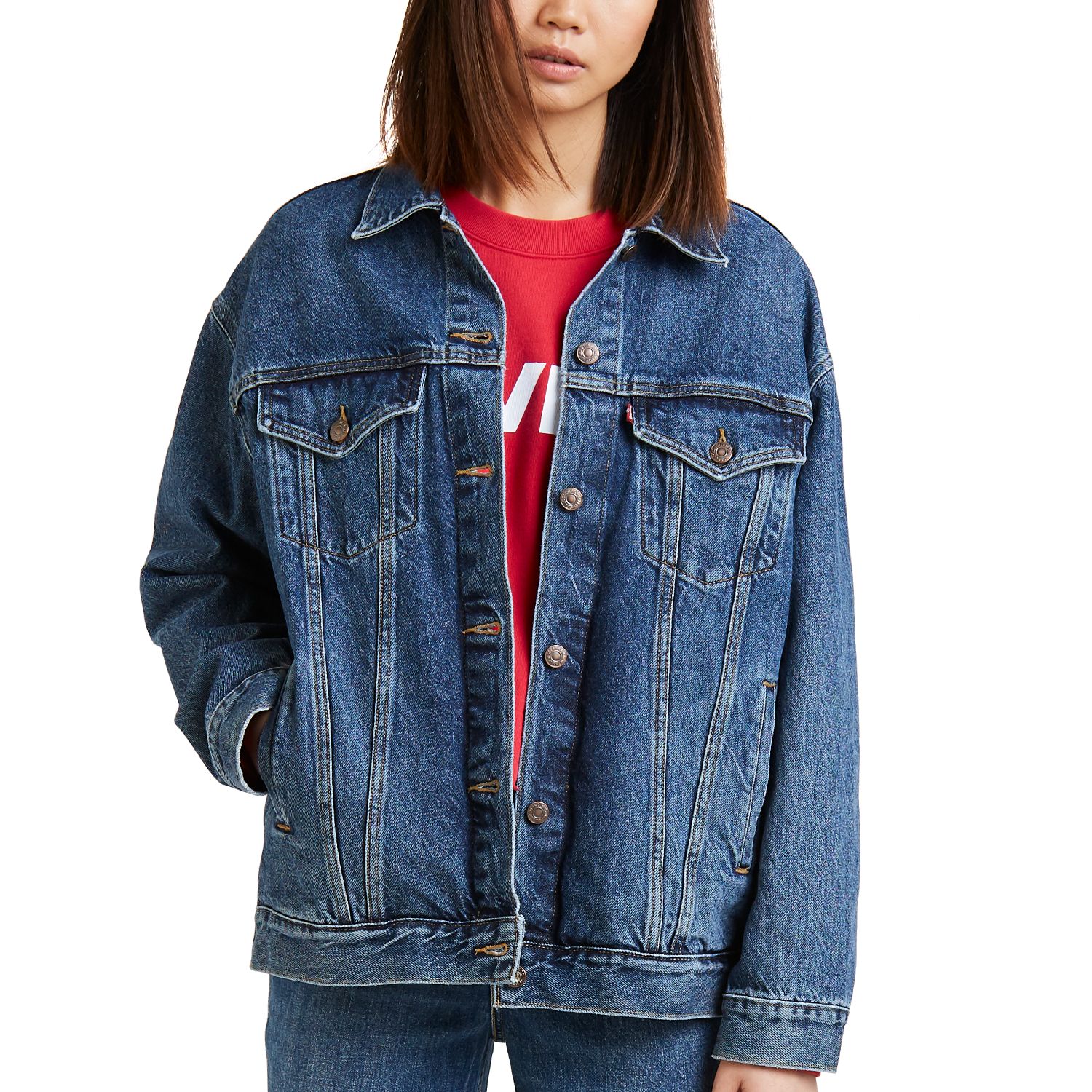 baggy trucker jacket levi's