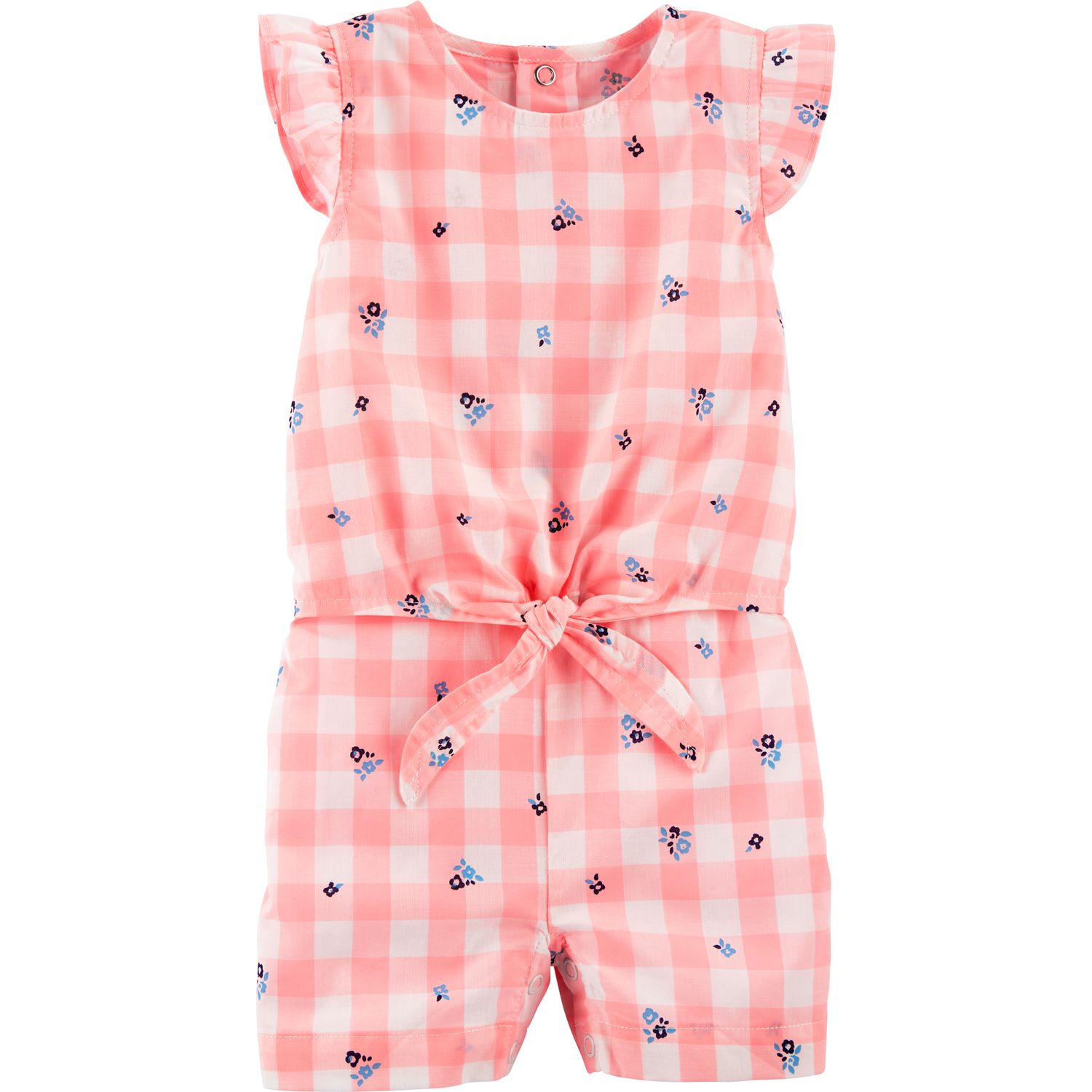 gingham romper baby girl