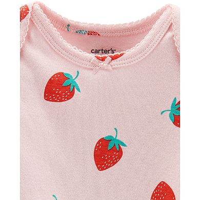 Baby Girl Carter's  Strawberry Bodysuits & Pants Set
