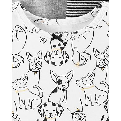 Baby Girl Carter's 5-pack Flutter-Sleeve Printed Bodysuits