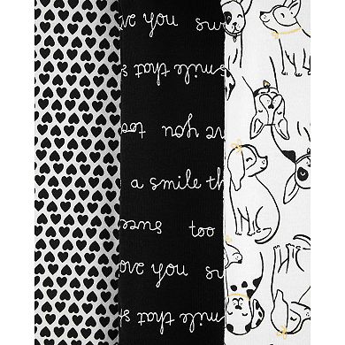 Baby Girl Carter's 5-pack Flutter-Sleeve Printed Bodysuits